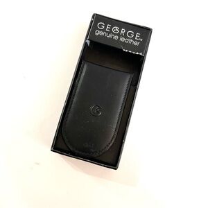 George Genuine Leather Black Men’s Magnetic Money Clip New
